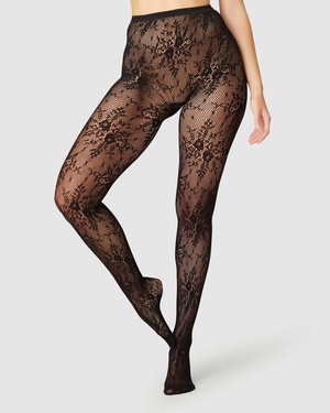 Rosa Lace Tights from Swedish Stockings