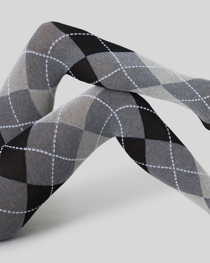 Harriet Cotton Argyle Tights from Swedish Stockings