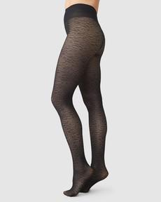 Emma Leopard Tights via Swedish Stockings