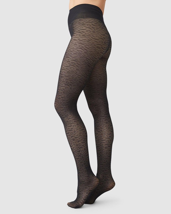 Emma Leopard Tights from Swedish Stockings