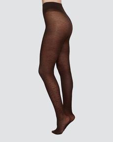 Emma Leopard Tights via Swedish Stockings