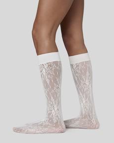 Rosa Lace Knee-Highs via Swedish Stockings