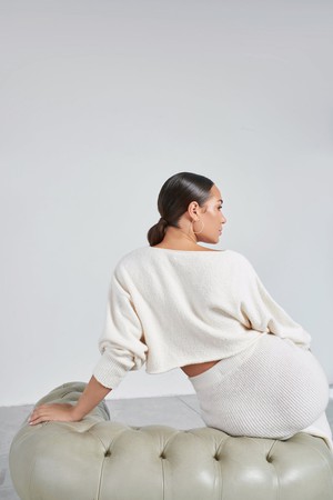 Crop Sweater with Boat Neckline - Bio Gaga from Tenné