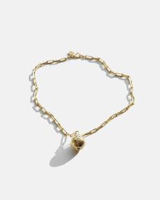 earth pendant gold chain necklace via terrible studio