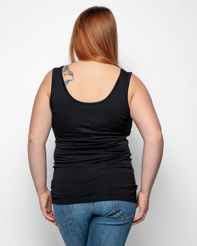Maternity Vest Top in Black Organic Cotton from The Bshirt