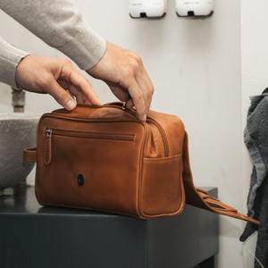 Leather Toiletry Bag Cognac Rosario - The Chesterfield Brand from The Chesterfield Brand