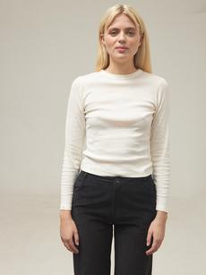 White Organic Cotton Long Sleeve- S  | By Signe via The Collection One