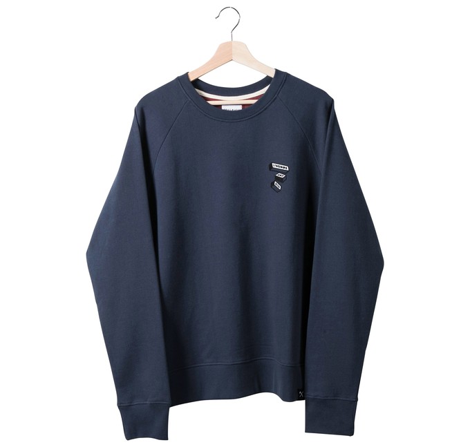 Sweatshirt - Bio-Baumwolle - L'HOMME EST BON - Marineblau from The Driftwood Tales