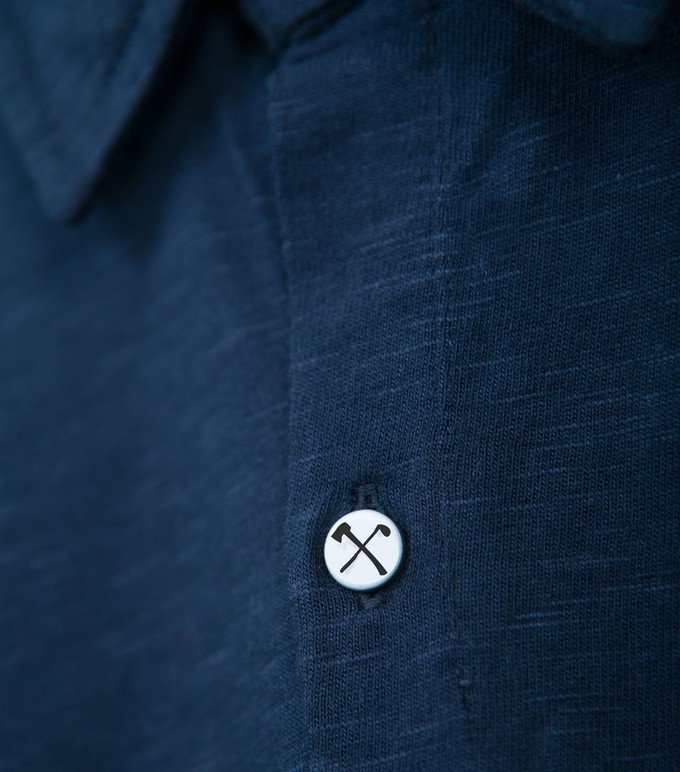 Overhemd - Biologisch katoen - navy blauw - verborgen button down from The Driftwood Tales