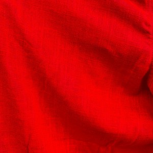 Hosenanzug – Upcycling aus 80 % Viskose und 20 % Leinen – rot from The Driftwood Tales