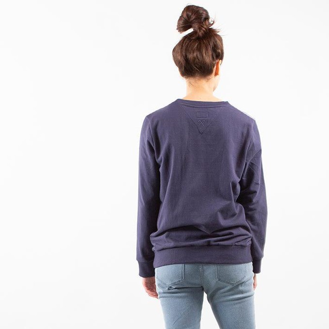 Sweatshirt Inside Out - Recycelte Bio-Baumwolle - Marineblau from The Driftwood Tales