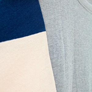 Sweatshirt - AMY - aus 4 verschiedenen recycelten Stoffen - Hellrosa, Denim, Grau from The Driftwood Tales