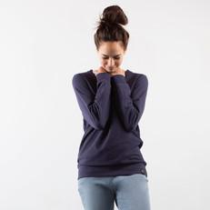 Sweatshirt Inside Out - Recycelte Bio-Baumwolle - Marineblau via The Driftwood Tales