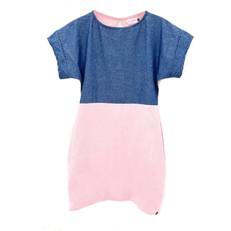 Kleid - Re-Denim + rosa Baumwolle via The Driftwood Tales