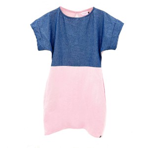 Kleid - Re-Denim + rosa Baumwolle from The Driftwood Tales Kleid - Re-Denim + rosa Baumwolle from The Driftwood Tales
