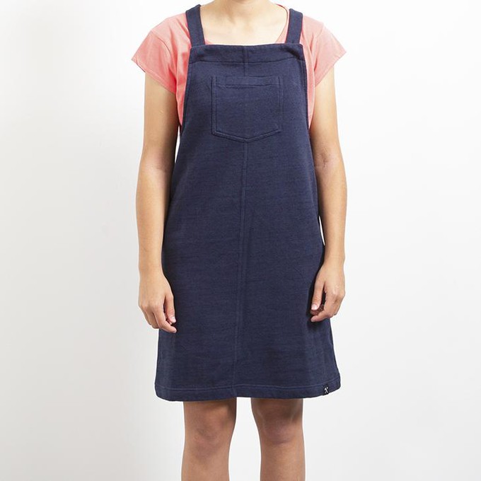 Kleid - Gartenrock - recycelte Baumwolle - Marineblauº from The Driftwood Tales