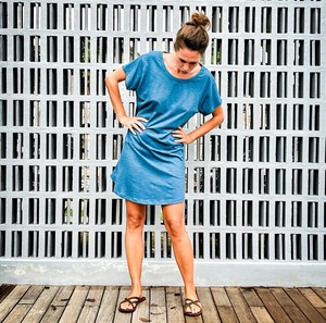 Kleid - recycelte Baumwolle (Jersey) - kobaltblau from The Driftwood Tales