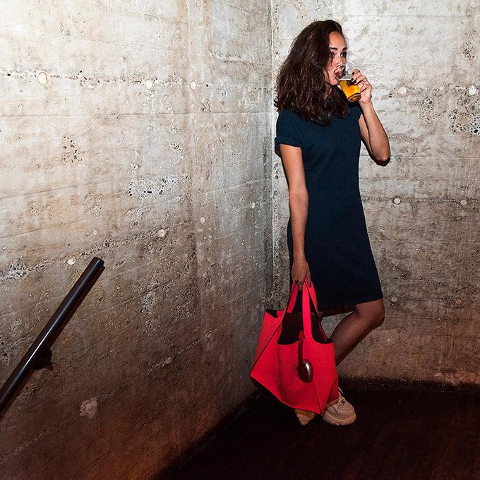 Kleid - recycelter Sweatshirtstoff - dunkelblauº from The Driftwood Tales