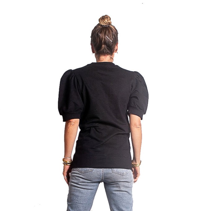 Biologisch zwart sweatshirt met Pofmouwen from The Driftwood Tales