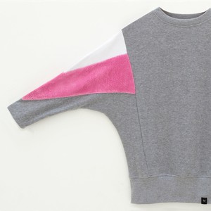 Sweatshirt - AMY - aus 4 verschiedenen recycelten Stoffen - weiß, dunkelrosa, grauº from The Driftwood Tales