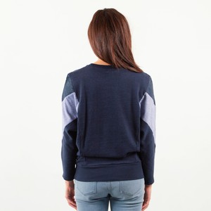 Sweatshirt - AMY - aus 4 verschiedenen recycelten Stoffen: blau, blau, denimº from The Driftwood Tales