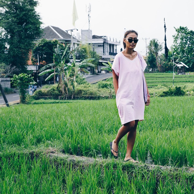 Kleid – recycelte Leinenmischung – Rosa from The Driftwood Tales