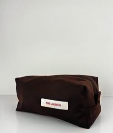 THE MAKE-UP BAG BROWN via THE LAUNCH