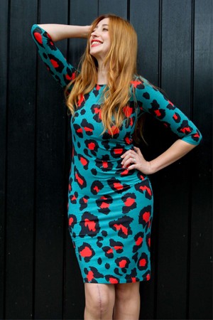 Audrey Leopard Print Dress made from TENCEL™ from Tilbea London