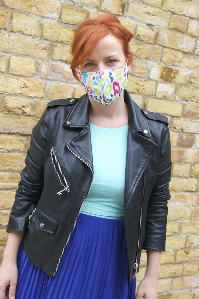 Rainbow Leopard Print Cool Face Covering from Tilbea London