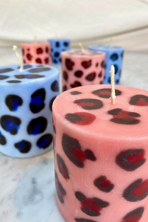 Tilbea Leopard Print Candle – Blue from Tilbea London