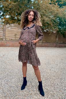 Coco Leopard Print Collar Dress via Tilbea London