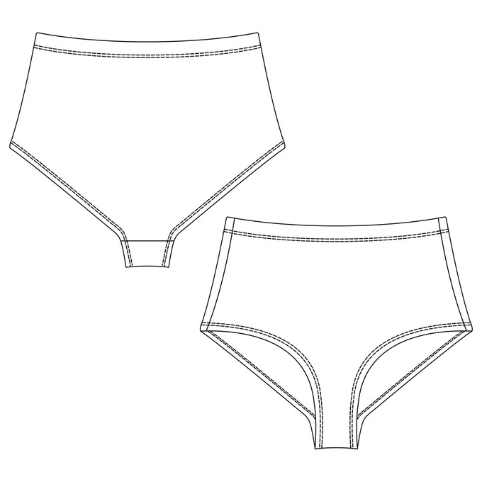 Foxy-Grau-Supima-Baumwoll-Hi-Waist-Höschen from TIZZ & TONIC
