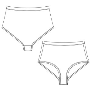 Foxy-Grau-Supima-Baumwoll-Hi-Waist-Höschen from TIZZ & TONIC