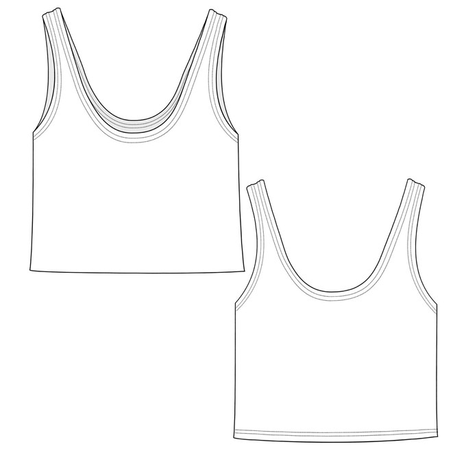 Lavendel-Bio-Baumwoll-Cropped-Tank-Top from TIZZ & TONIC