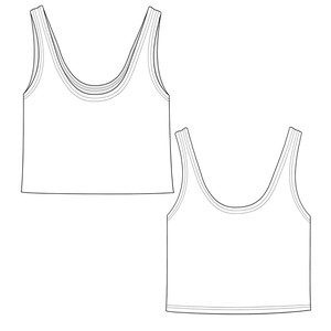 Lavender Bio-Baumwolle Cropped Tank-Top from TIZZ & TONIC