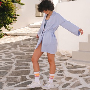 Lavendel-Bio-Baumwoll-Lazy-Livin'-Robe from TIZZ & TONIC