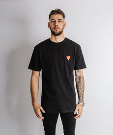 Black oversized t-shirt with patch from TOP CULTURE