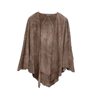 KATE SUEDE CAPE - DEEP KHAKI from Treasures-Design