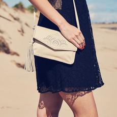 Havana leather crossbody bag - cream via Treasures-Design