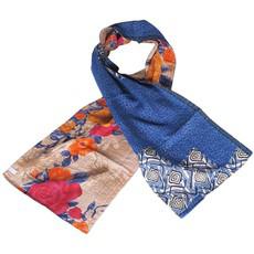 Cotton sari kantha scarf | ranina from Tulsi Crafts