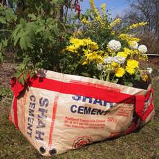 Plantbag made of recycled cement sacks | medium from Tulsi Crafts