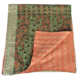 Silk sari kantha scarf big | phasala from Tulsi Crafts