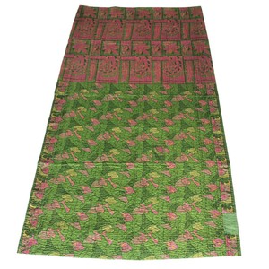 Silk sari kantha blanket | rozi from Tulsi Crafts