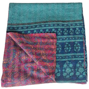 Silk sari kantha scarf big | sindhu from Tulsi Crafts