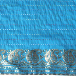 Silk sari kantha scarf | maha from Tulsi Crafts