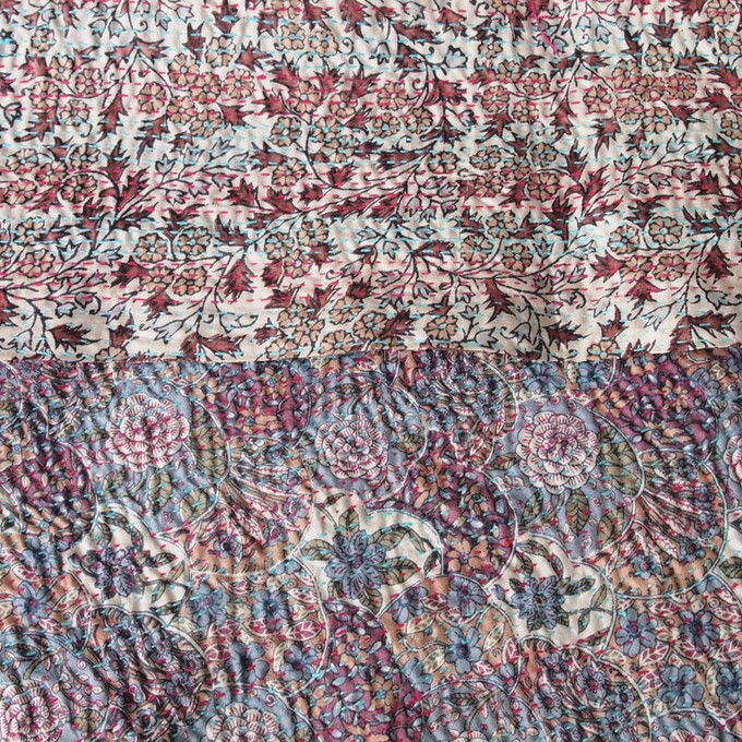 Silk sari kantha scarf big | lilapa from Tulsi Crafts