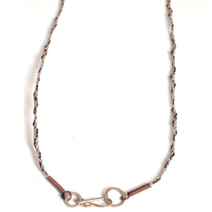 Silver & copper double necklace from Tulsi Crafts