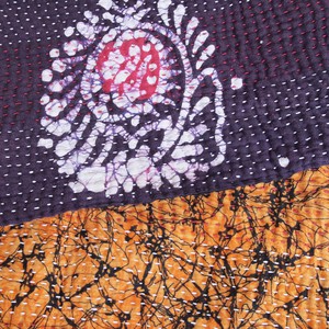 Cotton sari kantha blanket big | phandi from Tulsi Crafts