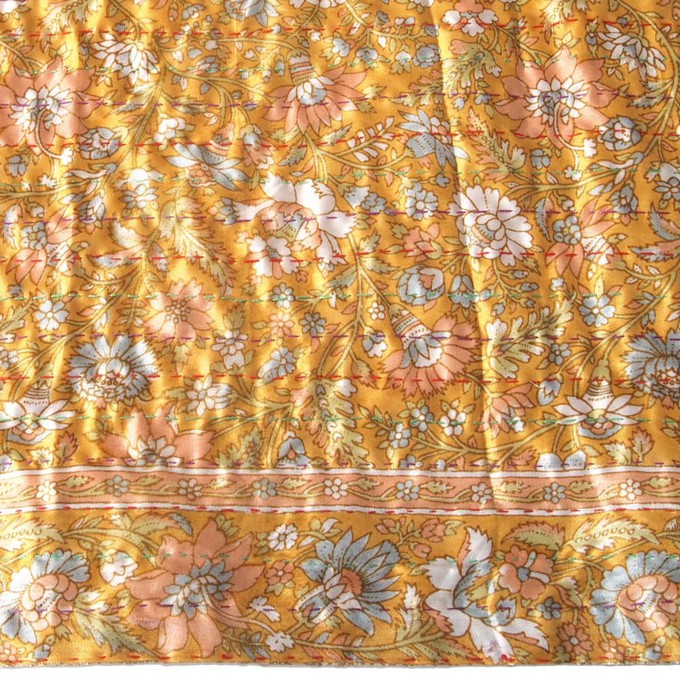 Silk sari kantha scarf | makha from Tulsi Crafts
