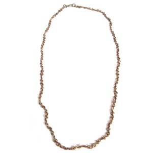 Brass & sari silk necklace from Tulsi Crafts